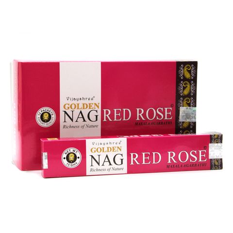 Vijayshree Golden Nag Red Rose incense sticks 15g box
