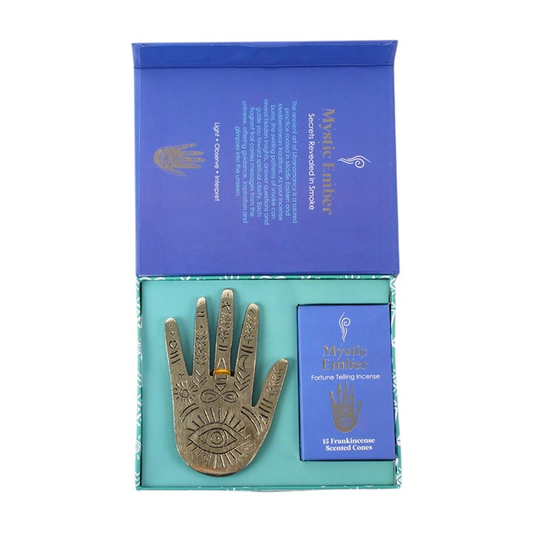 Mystic Ember Fortune Telling Incense Set packaging and contents
