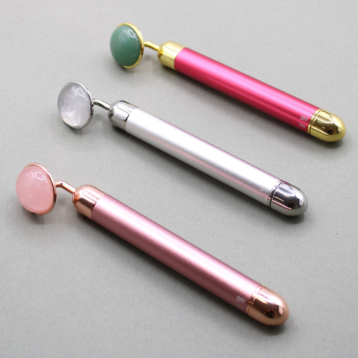 Clear Quartz Vibrating Crystal Face Massager