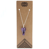 Crystal Angel Necklace - Amethyst