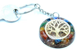 Orgonite Power Keyring - Chakra Crystals & Tree of Life