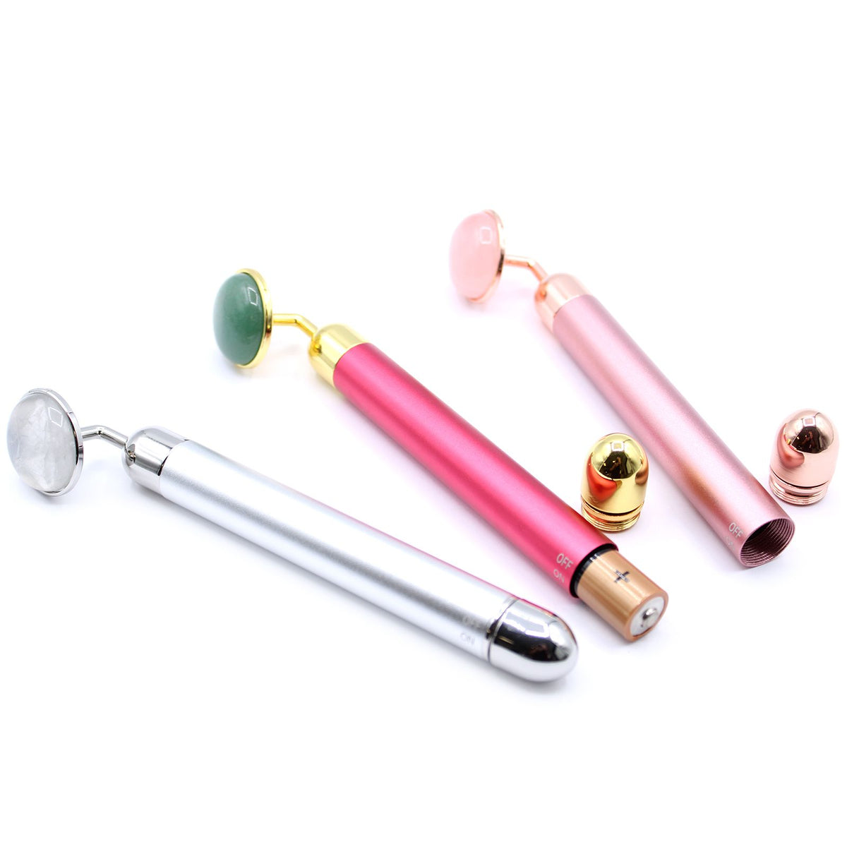 Clear Quartz Vibrating Crystal Face Massager