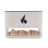 White Blaze Aroma Diffuser - Himalayan Salt & Flame Effect