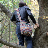 Jacquard Large Brown Sling Bag