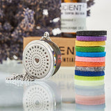 Diamonds Heart Aromatherapy Diffuser Necklace 30mm