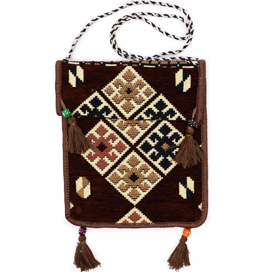 Brown Kilim Messenger Festival Bag