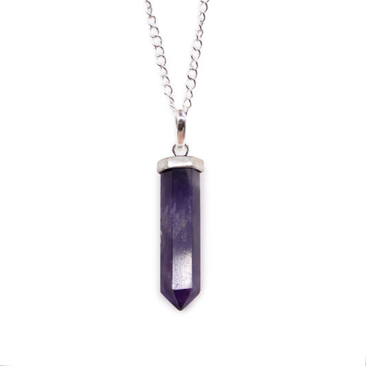 Crystal Wand Necklace - Amethyst