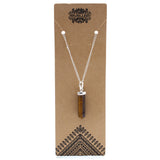 Crystal Wand Necklace - Tiger's Eye