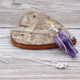 Crystal Angel Necklace - Amethyst