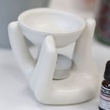 White Helping Hand Oil Burner