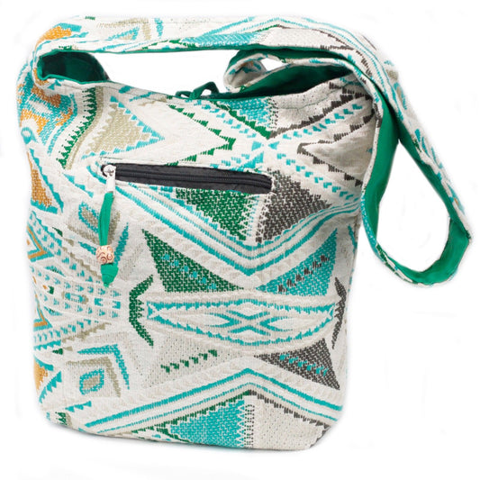Green Kathmandu large patterned shoulder bag