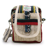 Natural Hemp & Cotton Patterned Crossbody Travel Bag