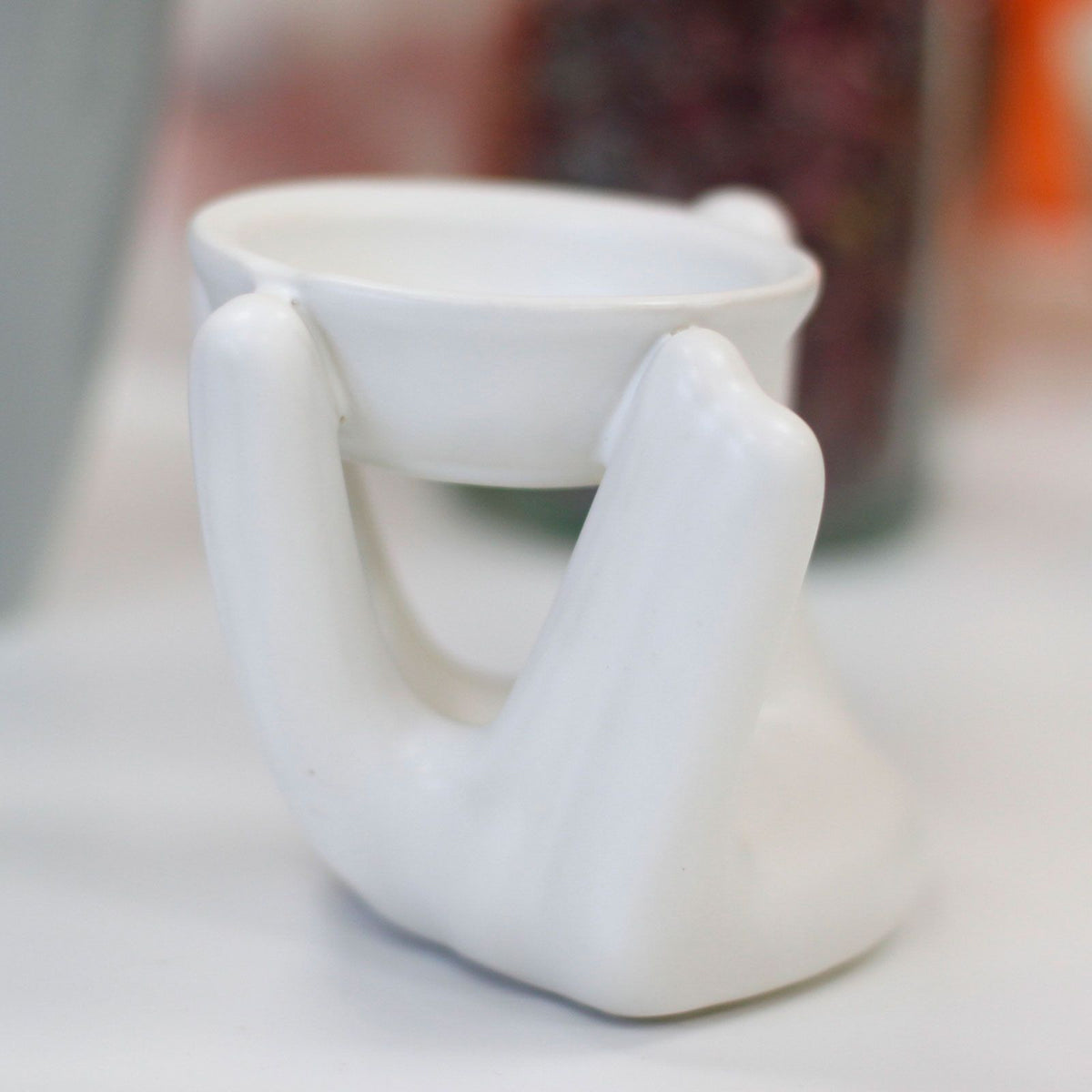 White Helping Hand Oil Burner