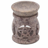 Small Soapstone Oil Burner - Triple Moon Pentagon