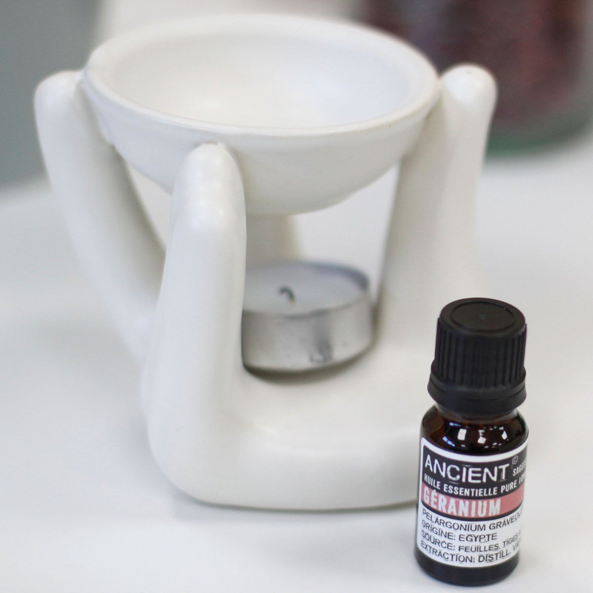 White Helping Hand Oil Burner
