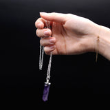 Crystal Wand Necklace - Amethyst