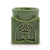 Square Buddha Oil Burner - Dark Jade