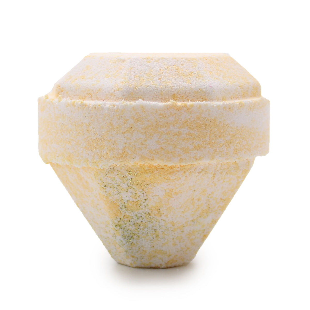 White and gold Gemstone Bath Bomb with hidden real gemstone