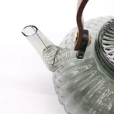 Charcoal Ribbed Pearl Glass Infuser Teapot
