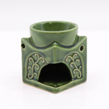 Square Buddha Oil Burner - Dark Jade