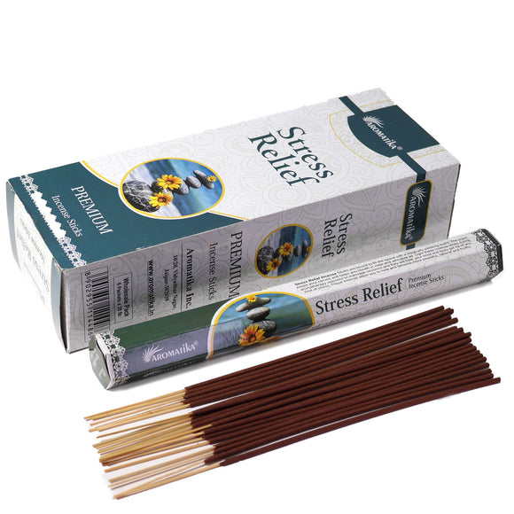 Aromatika Charcoal Free Hex Incense Sticks - Stress Relief