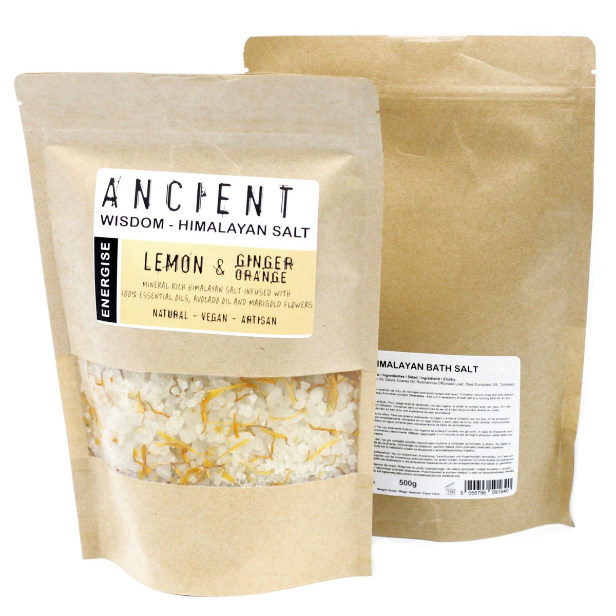 Energise Himalayan Bath Salt Blend 500g - Lemon, Ginger & Orange