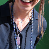 Crystal Flat Point Necklace - Amethyst