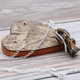 Crystal Angel Necklace  - Tiger's Eye
