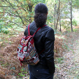 Jacquard Brown Backpack