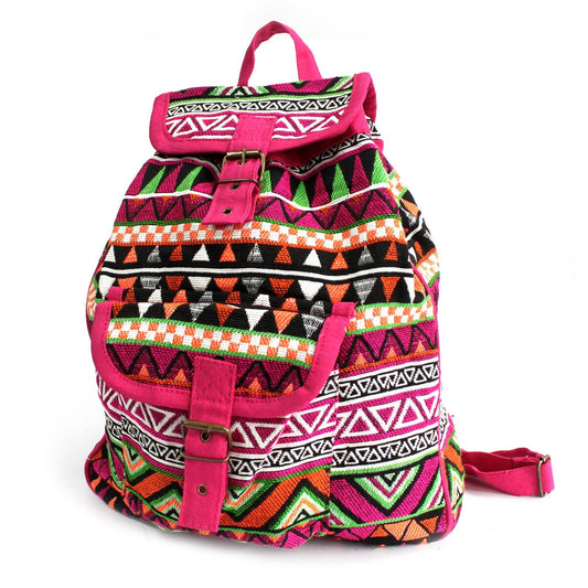 Jacquard Pink Backpack
