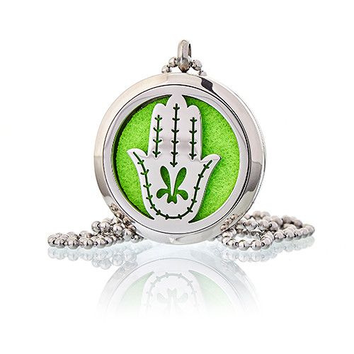 Hand of Fatima essential oil diffuser necklace