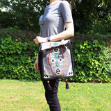 Grey Kilim Messenger Festival Bag