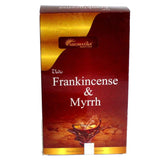 Aromatika Vedic Frankincense & Myrrh packaging on a white background