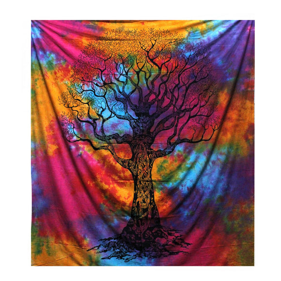 Large Winter Tree Cotton Wall Hanging