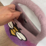Felt Bee Bag - Purple