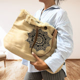 Natural Tote Bag - Flower of Life