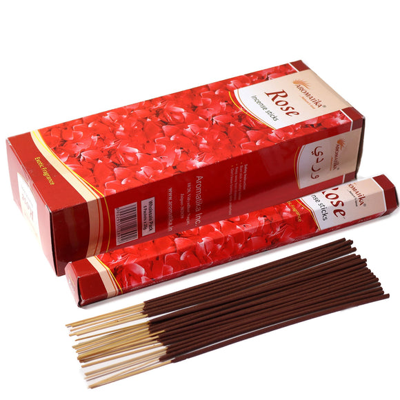 Aromatika Charcoal Free Hex Incense Sticks - Rose