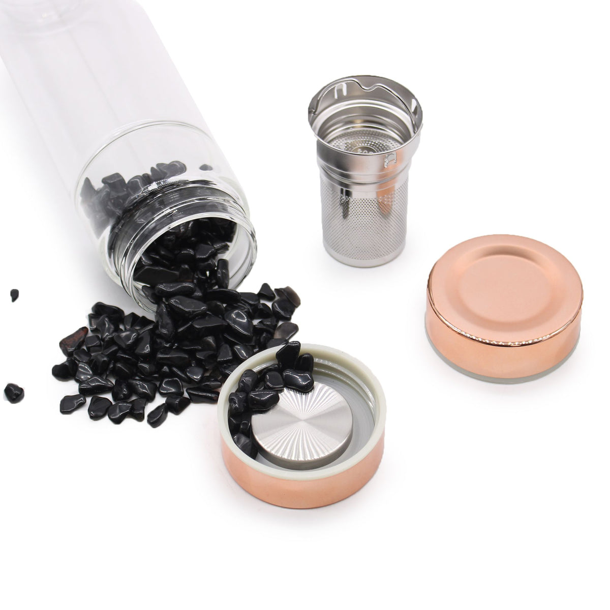Onyx Crystal Tea Infuser Bottle