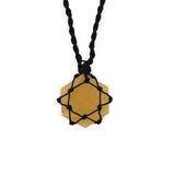 Laced Crystal Hexagon Necklace - Yellow Quartz