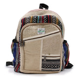 Small Hemp Backpack - Zig Zag Zips Style
