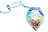Orgonite Power Keyring - Chakra Crystals & Hamsa