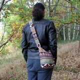 Jacquard Brown Sling Bag