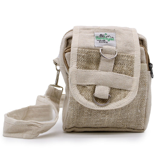 Natural Hemp & Cotton Crossbody Travel Bag