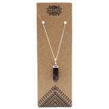 Crystal Wand Necklace - Amethyst