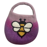 Felt Bee Bag - Purple