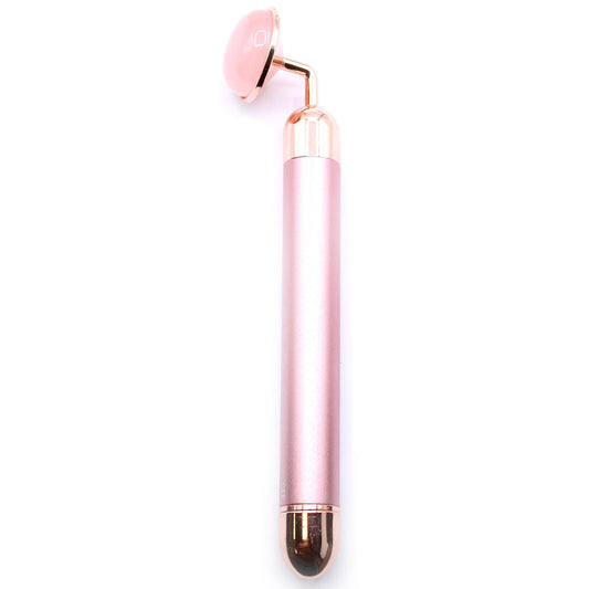 Rose Quartz Crystal Vibrating Face Massager