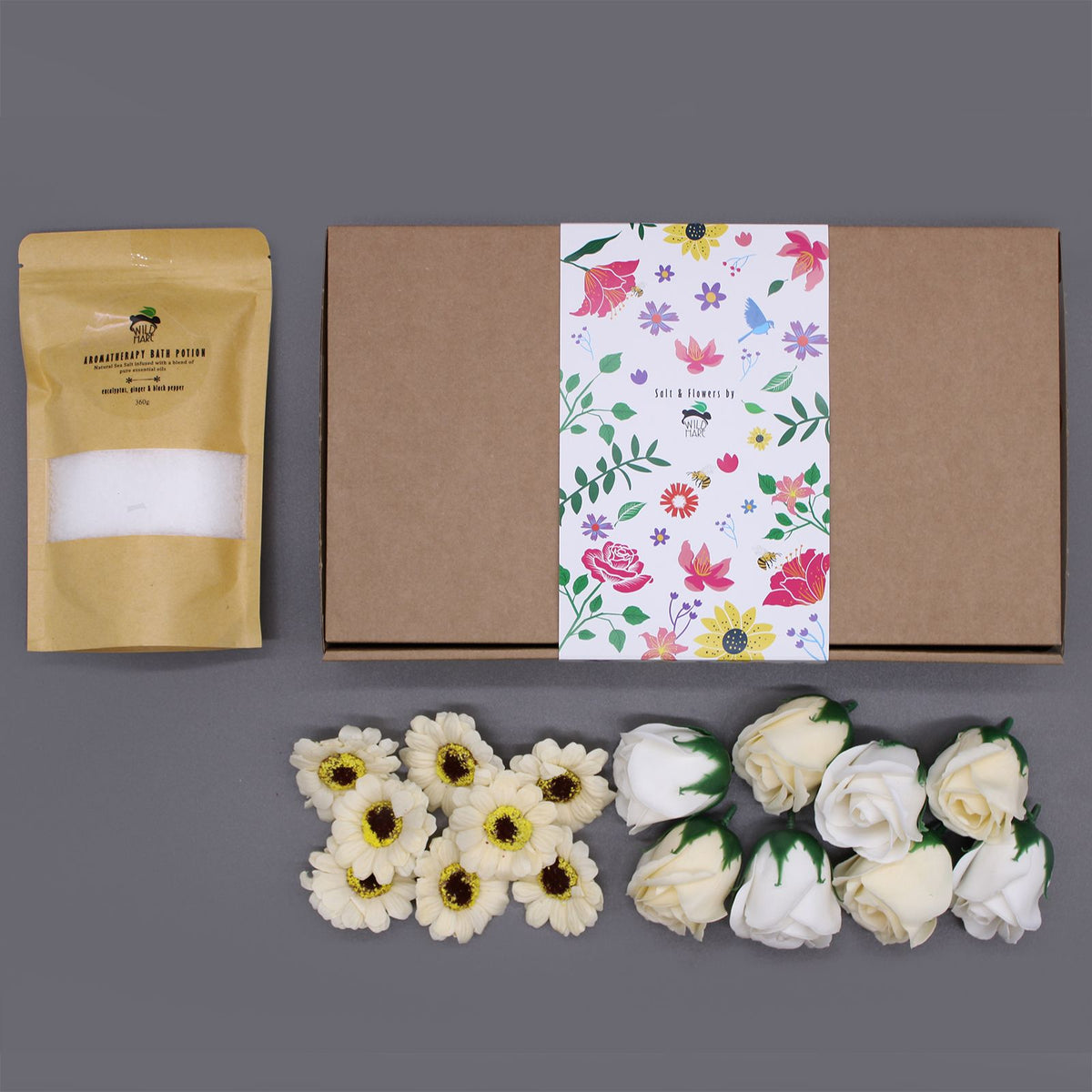 Cold & Flu bath salt gift set presentation