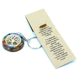 Orgonite Power Keyring - Chakra Crystals & Tree of Life