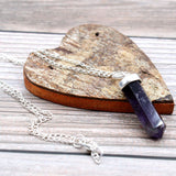 Crystal Wand Necklace - Amethyst