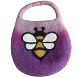 Felt Bee Bag - Purple